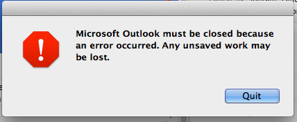 outlook for mac keeps stalling